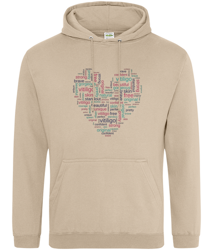 Vitiligo Heart Adult Hoodie