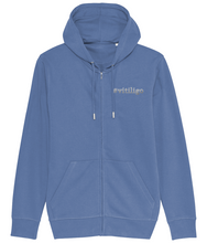 Load image into Gallery viewer, Embroidered  #vitiligo Zip Hoodie