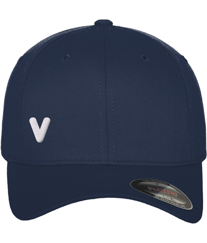 Embroidered V Logo blue cap
