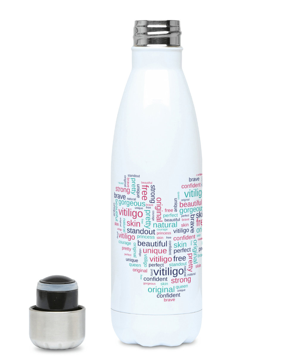 Vitiligo Heart 500ml Water Bottle