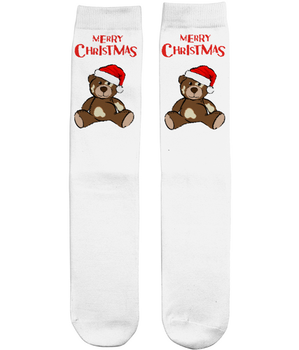 Christmas Vitiligo Bear Socks
